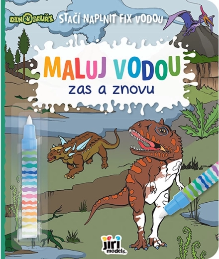 Male mit Wasser immer wieder – Dinosaurier