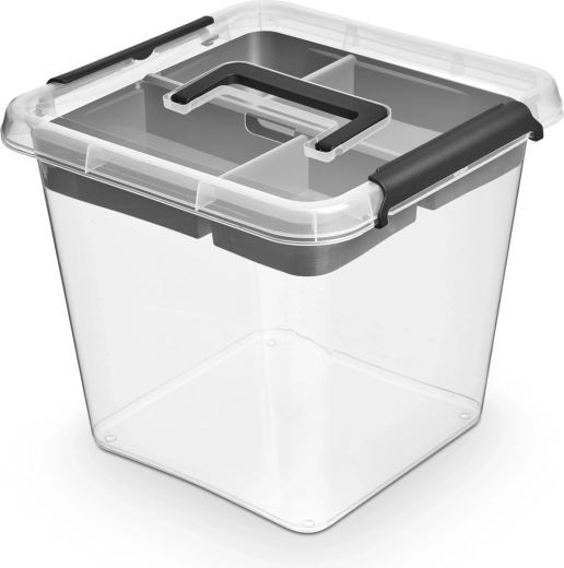 Simplestore Insert Aufbewahrungsbox mit Deckel und Griff 13 l (29 × 29 × 26 cm)