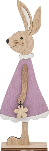 Figur der Hasendame im violetten Samtkleid, 22,5 cm