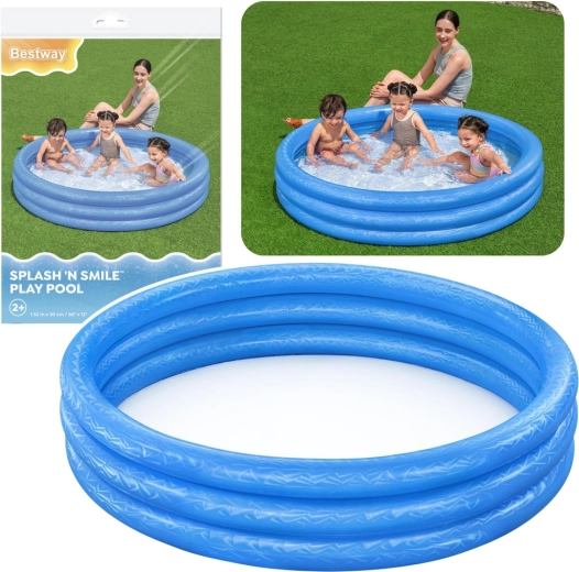 Bestway Splash N Smile Kinder-Planschbecken, aufblasbar, 152 cm, blau