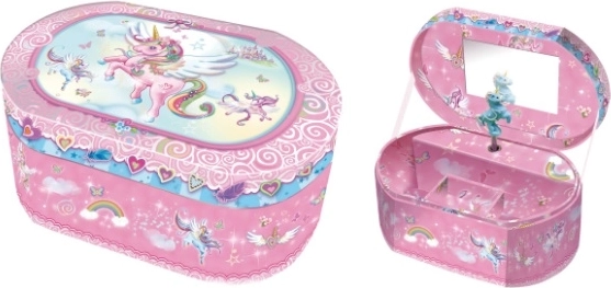 Ovale Spieluhr - Einhorn