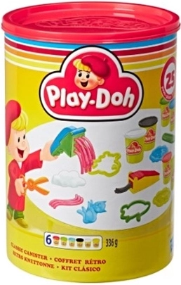 Play-Doh klassische Retro-Dose mit 25-teiligem Set