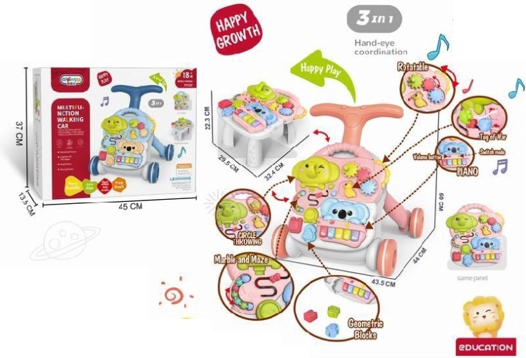 Lauflernhilfe und Lernspieltisch 3-in-1
