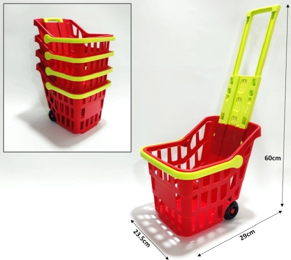 Einkaufswagen und -korb 2-in-1 29 × 23,5 × 60 cm