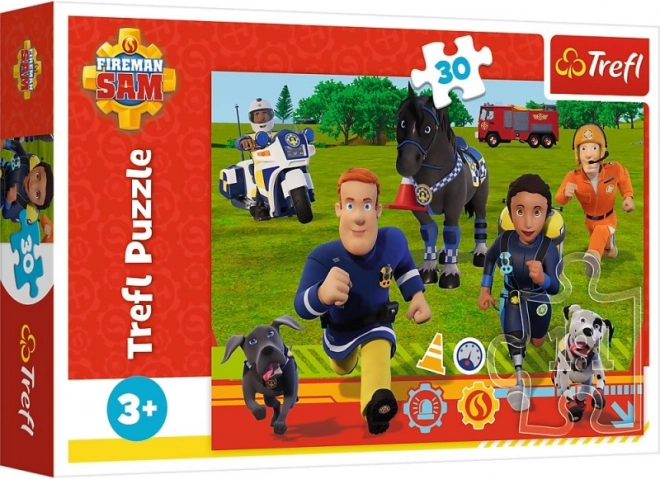 Puzzle FEUERWEHRMANN SAM – Bereit zu helfen, 30 Teile, TREFL