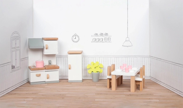 Goki Holzmöbel für die Puppenhausküche