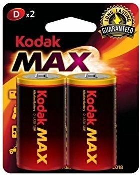Kodak Alkaline Max Alkali-Batterien D 1,5 V, 2 St.