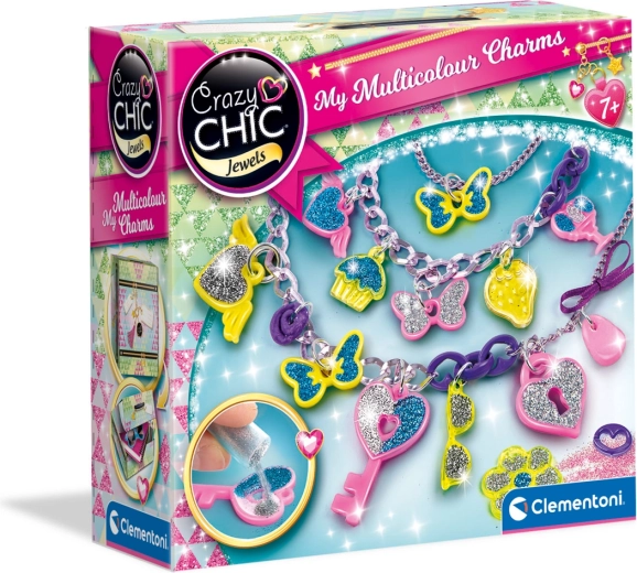 Crazy Chic bunte Anhänger und Armbänder