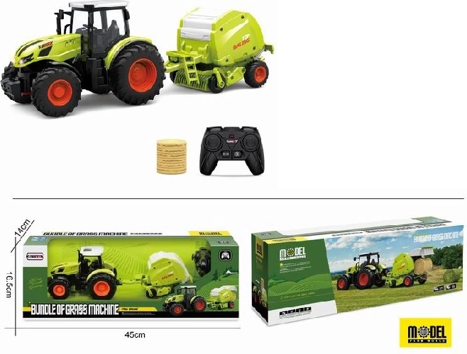 Traktor mit Anhänger, batteriebetrieben, mit USB-Ladefunktion