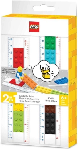 LEGO Lineal mit Minifigur 30 cm – baubares Lineal mit Doppelskala