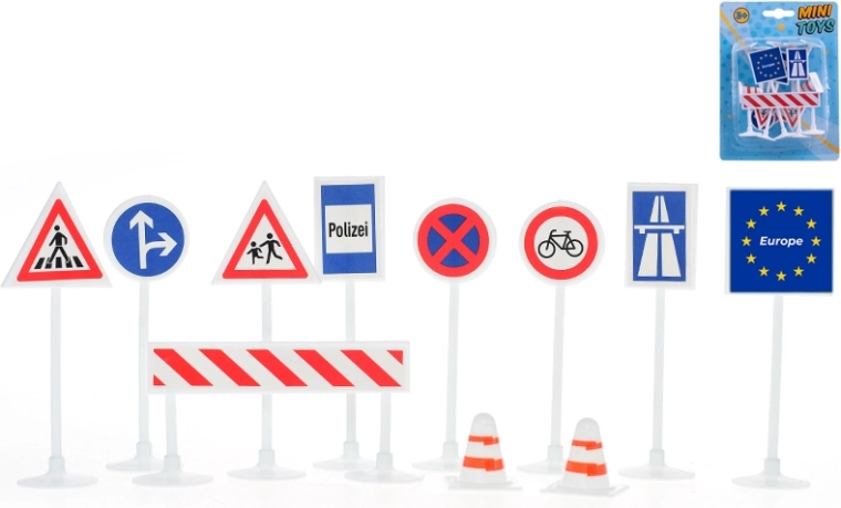 Set mit Verkehrszeichen für Kinder – 11 Stück