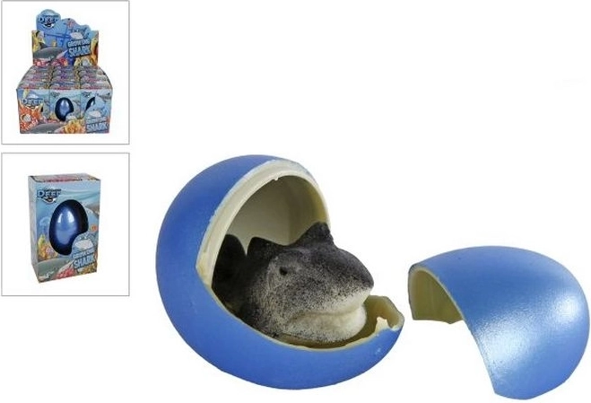 Wachsendes Ei mit Hai 6 cm - 1 Stück