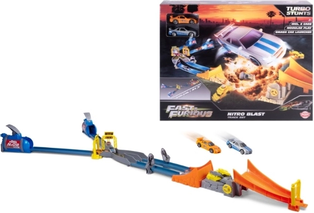 Fast & Furious Nitro Jump Rennbahn mit 2 Autos