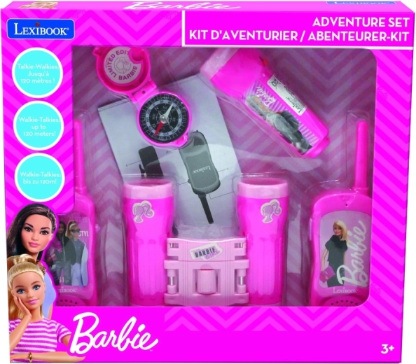 Barbie Abenteuer-Set mit Walkie-Talkies, Fernglas, Taschenlampe und Kompass