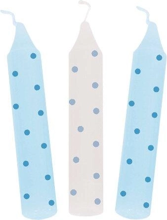 Set Geburtstagskerzen mit blauen Punkten