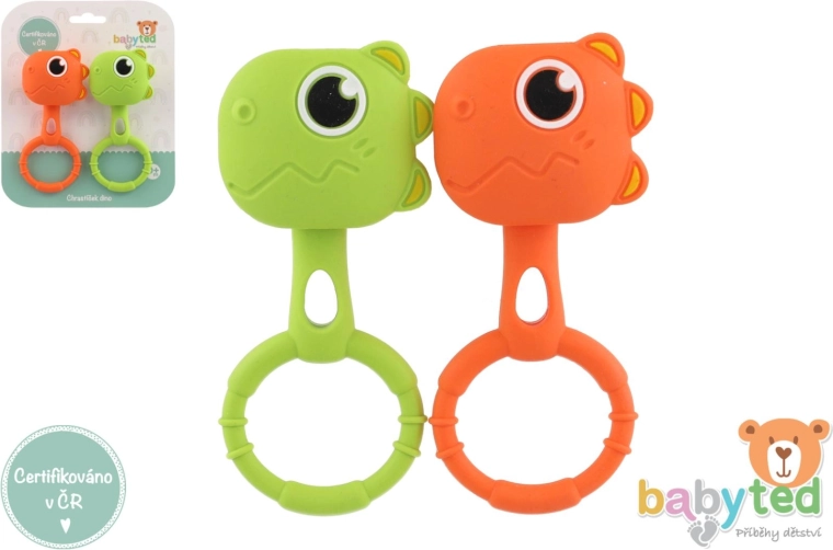 Silikon-Rasseln und Beißringe Dino 2 Stk. BABYTED
