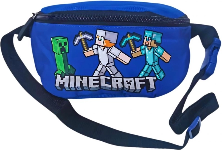 Minecraft-Bauchtasche für Kinder, blau – 1 Stück