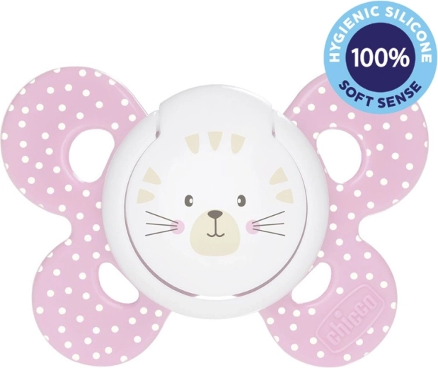 CHICCO Schnuller Physio Comfort Silikon 6–16 Monate – Katze, 1 Stk.