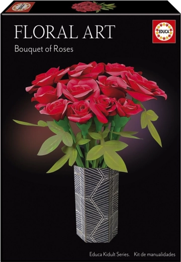 Educa 3D-Puzzle Floral Art: rote Rose