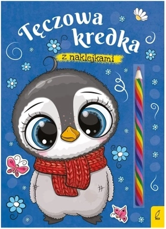 Pinguin – Malbuch mit Regenbogen-Buntstift