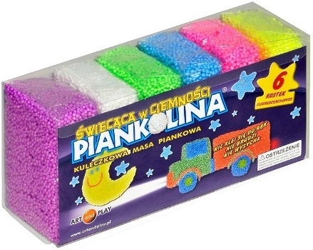 Leuchtende Knetmasse Piankolina – Set mit 6 Farben