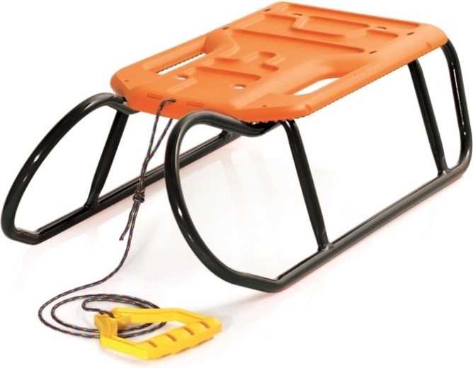 Schlitten Little Beetle mit orangefarbenem Sitz
