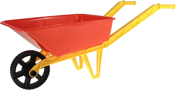 Kinder-Schubkarre aus Kunststoff für Sand, rot, 72 × 29 × 25 cm