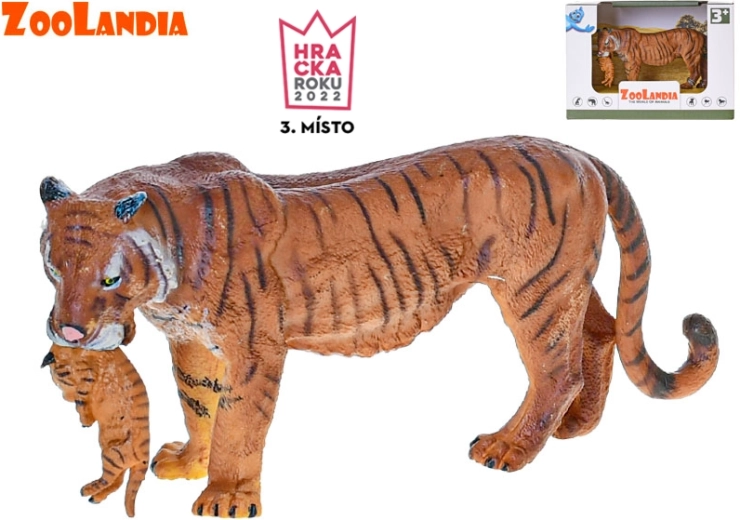 Zoolandia Tigerin mit Jungem 15 cm in Schachtel
