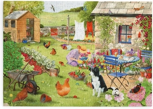 HOP Puzzle Omas Garten, 500 große Teile