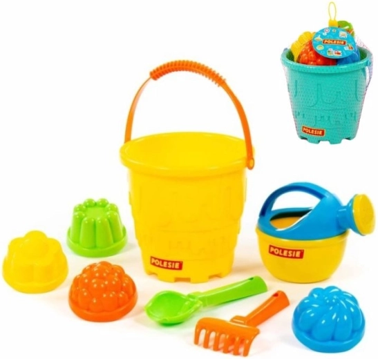 Sandspiel-Set – großer burgförmiger Eimer mit Schaufel