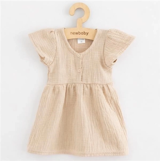 Muslin-Kleidchen für Babys New Baby beige 56 (0–3 M)