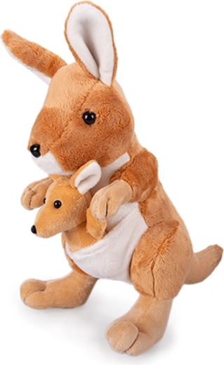 Plüsch-Känguru mit Jungtier 29 cm