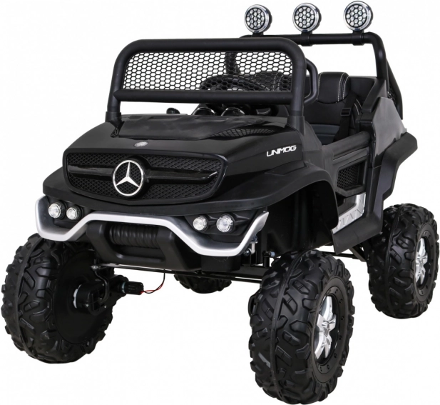 Elektrischer Kinderwagen Mercedes Benz Unimog 4x4 schwarz