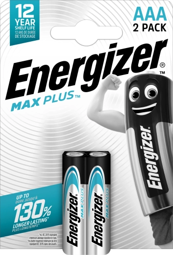Energizer Max Plus Alkaline-Batterien AAA – 2 Stück