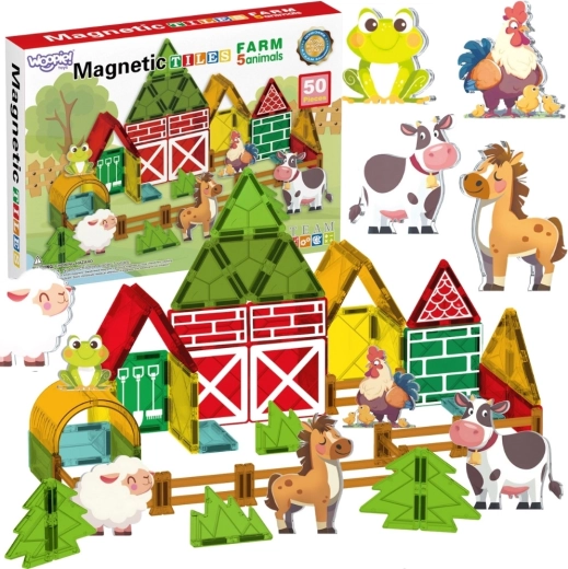 Woopie magnetischer Bauernhof-Baukasten mit 50 Teilen