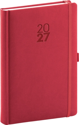 Notique Tageskalender Diamante 2027 rot 15 × 21 cm
