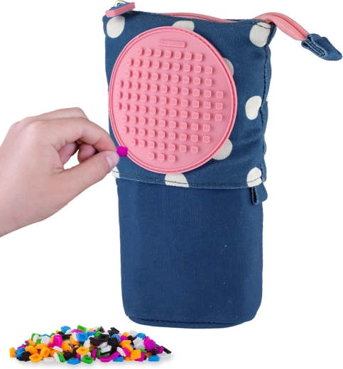 Pixie Crew Pop-up-Federmäppchen blau mit weißen Punkten