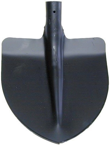 Herzspitz-Schaufel 2 mm ohne Stiel, schwarz