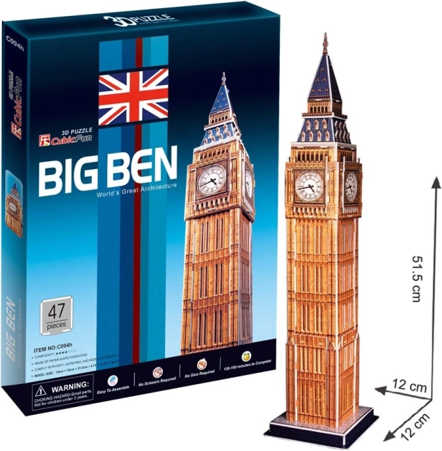 CUBICFUN 3D Puzzle Big Ben 44 Teile