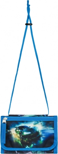 Kinder Halsbörse mit Rennwagen