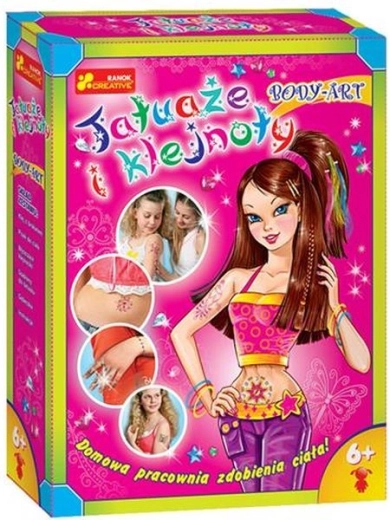 Kreativset für Body Art Tattoos und Glitzersteine