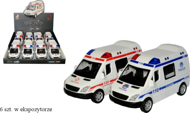 Krankenwagen mit Licht und Sound – 1 Stück
