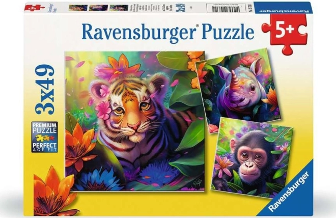 Puzzle Dschungelbabys von Ravensburger 3x49 Teile