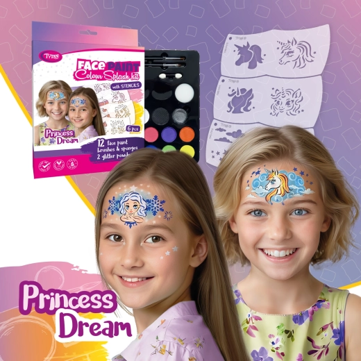 TyToo Princess Dream Gesichtsmalset mit Schablonen