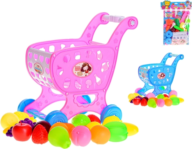 Kinder-Einkaufswagen mit Obst