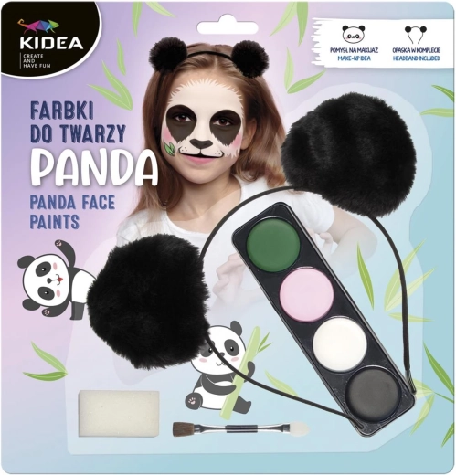 Set mit Gesichtfarben Panda
