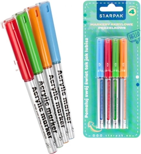 Acryl-Pinselmarker – Set mit 4 Farben