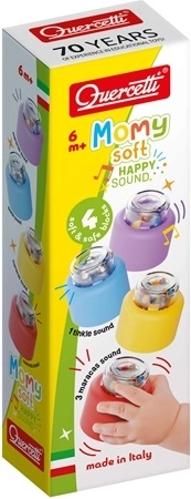 Quercetti Momy Soft Happy Sound weiche Klangwürfel – 4 Stück