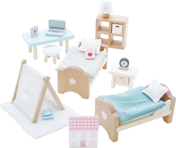 Le Toy Van Daisylane Holz-Kinderzimmer für ein Puppenhaus