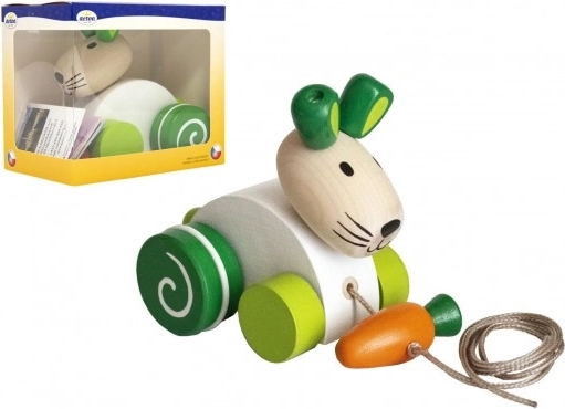 Holz-Ziehhäschen mit Möhre für die ersten Schritte